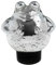 SIDCO Schwimmfrosch groß Silber Frosch schwimmend Schwimmkugel Teich Deko Miniteich