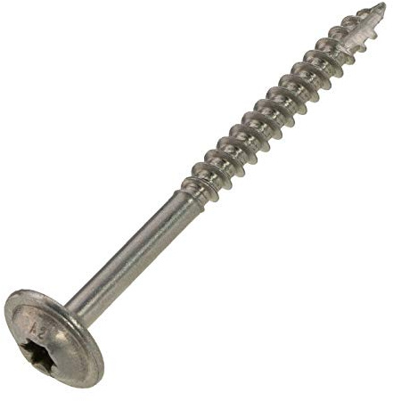Tellerkopfschrauben 6 x 60 mm, Edelstahl A2-100 Stück, TX 25, ETA Zulassung, Teilgewinde