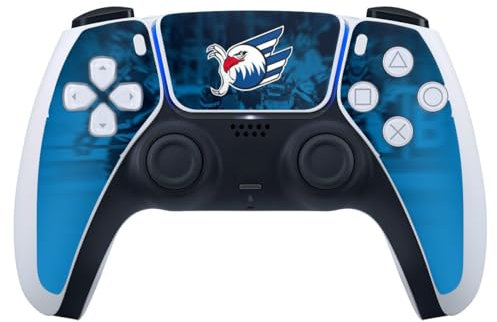 DeinDesign Skin kompatibel mit Sony Playstation 5 Controller PS5 Folie Sticker Eishockey Logo Adler Mannheim