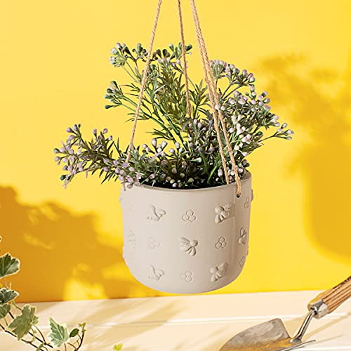 Sass & Belle Hanging Cement Planter with Bees