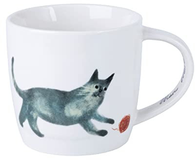 Maxwell & Williams DX1218 Feline Friends - Tazza in porcellana, multicolore, 400 ml, in confezione regalo