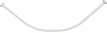 Tendance - Gebogene duschstange 90x90 cm aus Aluminium - Weiss