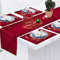 Tischläufer Weihnachten, 1 Weihnachten Tischläufer Und 4 Weihnachten Tischset, Weihnachtstischläufer Rot 180 x 33 cm, Washable Christmas Holiday Table Cloth Runners for Christmas Table Decoration