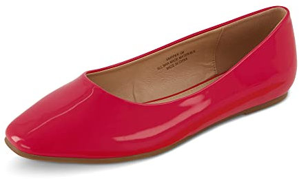 CUSHIONAIRE Skipper Piatto da Donna con + Memory Foam, Ampie larghezze Disponibili, vernice Rossa 39 EU