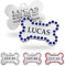 Ibera Gifts - Chapa Perro Grabada De Acero Inoxidable En Forma De Hueso, Tamaño 40 x 26 mm, Placa Perro Personalizada Para Perros Medianos Hasta Grandes (Azul)