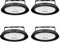 Blivrig 4PCS 100W LED UFO Hallenstrahler Industrielampe 6500K Kaltweiß 10000LM, 144 LED Hängeleuchten 230V mit Kabel, IP65 Wasserdicht LED Pendelleuchten Innenbeleuchtung für Gymnasium, Fabriken