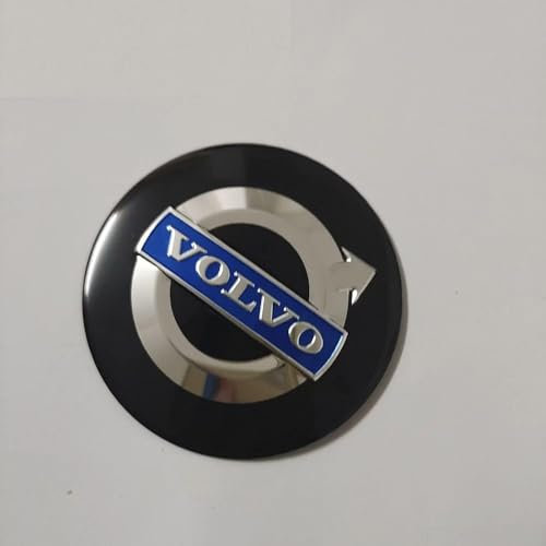 4 Stück Nabendeckel Aufkleber für Volvo 56mm 60mm 65mm,Nabenkappen Abzeichen Sticker Auto Radnabenkappen Aufkleber Felgen Aufkleber Dekorationsaufkleber,60MM-Black