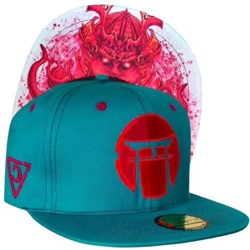 Capiche [99+ VARIATIONEN] Snapback Cap - Kappe - Baseball - Mütze - Kunst - Unisex - Schirm - Männer - Herren - Damen - D-303 - Red Samurai
