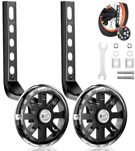 Uootach Stützräder, Stützräder Kinderfahrrad, Universal Hilfsräder, Fahrrad Stützräder, Stützräder für Erwachsene, Stützräder Sicherheitsstützräder, für 12 14 16 18 20 Zoll Single Speed Bike.