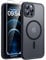 TOCOL Magnetic for iPhone 12 Pro Max Case 6.7-Inch, Fit for MagSafe, Upgraded [Full Camera Protection], [14FT Military Grade Drop Tested] Shockproof Slim Translucent Matte Back Phone Cover (Black)