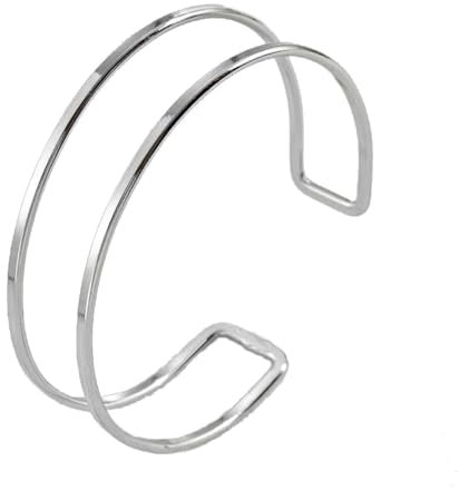 Hebterrka Minimalistischer Armreif, Geschichtetes Armreif-Armband, Oberarmreif, Offenes Armband, Eleganter Armreif, Runder Stapelbarer Geometrischer Schmuck für Frauen und Männer