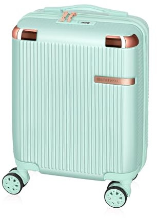BETLEWSKI - Handgepäck Koffer Hartschale - Reisekoffer mit 4 Rollen - Leicht Hartschalenkoffer ABS Rollkoffer mit Schloss - Größe 45 cm x 32 cm x 20 cm 24 Liter - Türkis
