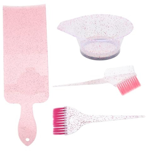 Beaupretty Haarfärbeset Mit Schüssel Und Pinsel Für Zuhause Und Salongebrauch Ergonomisch Pink Mit Mischschüssel Und Färbepinsel Für Gleichmäßige Haarfärbung
