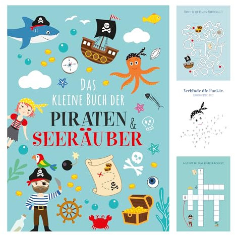 10x Piraten Bastelbücher für Kinder – Mitmachbücher als Mitgebsel Kindergeburtstag – Geschenkidee für Mädchen und Jungen – Geburtstagsmitbringsel – Kindergeburtstag Geschenk Bastelbuch