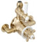 Milano Elizabeth Traditional Exposed Twin Thermostatic Mixer Shower Valve - Brushed Brass