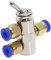 Interrupteur à bascule, vanne mécanique Soupape d'échappement 2 positions 5 voies Interrupteur à bascule mécanique cylindrique à air pneumatique avec raccords TAC2-4V MTDHH(4mm)