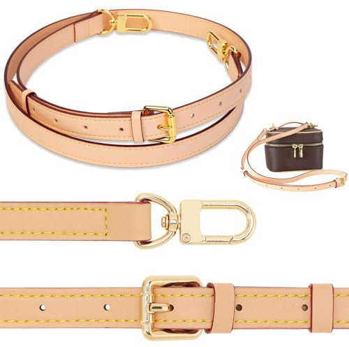 ZKGYUS Schulterriemen, Ersatzgurt Schulterriemen für Taschen, Klassischer Schultergurt, Passend für speedy25,Alma Neverfull Néonoé Pochette Metis(Einstellbare Länge 102–120 cm, helles Gold