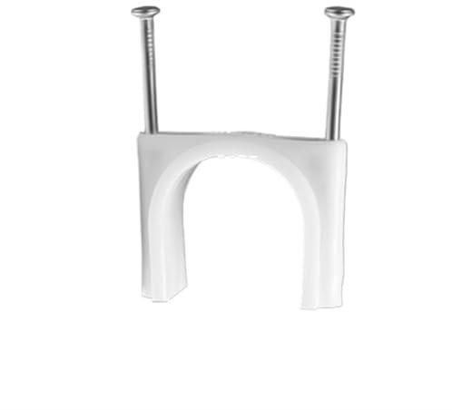 WENYOG kabelhalter Doppelte Nagel-Rundkabel-Drahtklemmen, 30/32/35/40/50 mm, Management, Elektrokabel-Krawattenhalter, Kreis, Pflanzenklettern, Wandnagel, Schwarz(40mm)