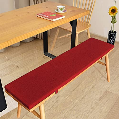 3-Sitzer-Gartenbank-Unterlage, 120 cm lang, Stuhlkissen für Terrasse, Schaukel, drinnen und draußen, rot, Bankauflage 180 x 40 cm