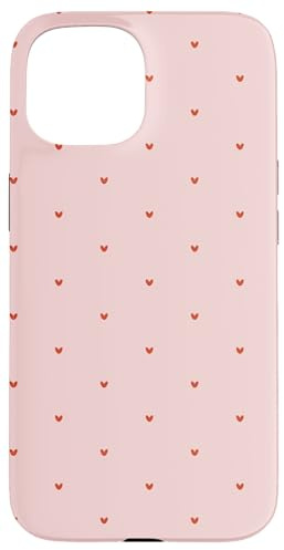 Tiny Hearts Cute Girly Aesthetic Preppy Rosa/Rot Hülle für iPhone 15