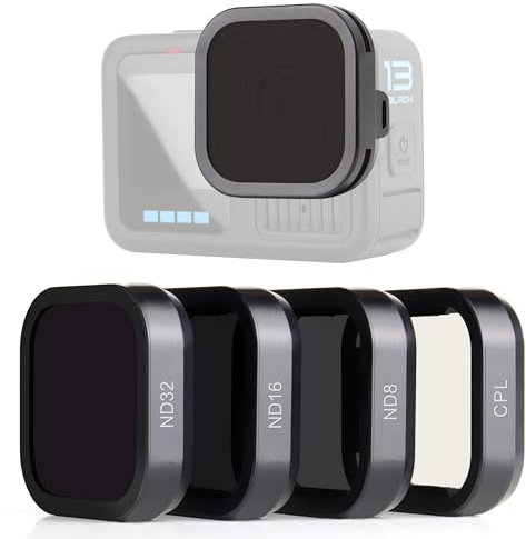 SOONSUN Objektivfilter CPL ND8 ND16 ND32 Filter für GoPro Hero 13 Black Kamera, Neutraldichte- und Zirkular-Polarisationsfilter-Set, Schutz für Go Pro Hero 13 Zubehör