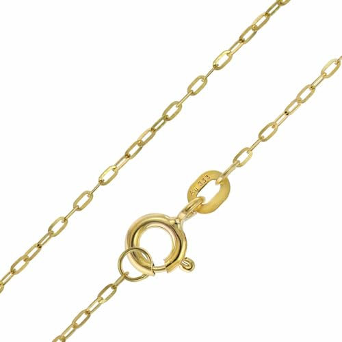 trendor Halskette für Anhänger Gold 333 / 8K Flachanker-Kette 1,1 mm zauberhafter Halsschmuck aus Echtgold für Frauen, wunderschöne Geschenkidee, 68918-42 42 cm