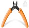 VCELINK Small Wire Cutter, Electrical Flush Cutting Plier 5 Inch for Cable tie/Crafting/Jewelry Making/3D Printer/Model, Durable Mini Wire Nippers with Labor Saving Design, Orange, 1 Pack