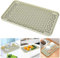 SOSMAR Drainer with Drip Tray - Dish Drain Board - Water Collection Drying Tray Trivet for Fruit, Mug, Utensils, Bathroom Accessories, Coffee and Tea, 39 x 22.5cm Green