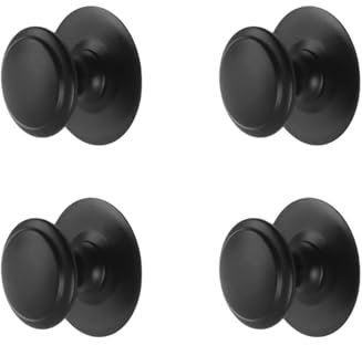 4 Pcs Stick On Handles Silver Drawer Stainless Steel Knobs Small Self Adhesive Door Handles Metallic Instant Pulls No Punching Peel and Stick Knobs Drill Free for Cabinets Kitchen Glass Wardrobe