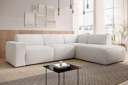 AXLIVING Couch Sofa L Form Didim L Weiß – 292 cm, stilvoll & bequem R