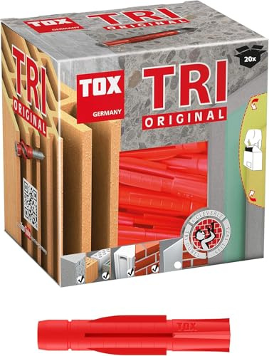 TOX Allzweckdübel Tri M 14 x 75 mm, Dübel für fast alle Baustoffe, 20 Stück, 010100201