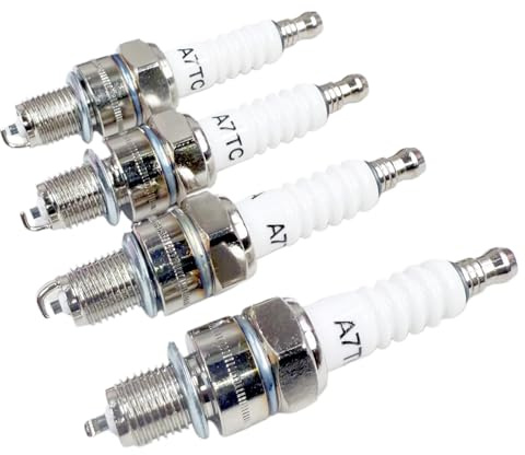 4 Packungen A7RTC CR7HSA Motorrad Zündkerze für Motorrad ATV Quad Scooter Go Kart Moped Chopper Buggy für NGK CR7HSA Fackel A7RTC A7TC GY6