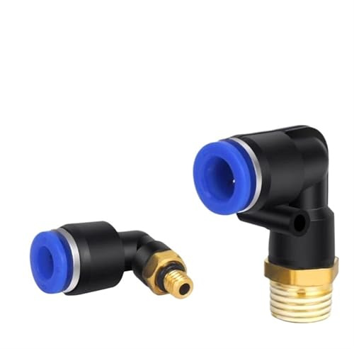 50pcs PL Elbow Pneumatic Quick connector Fitting PL4 6 8 10 12mm-m5 1/4 3/8 1/2 1/8 Male Thread hose OD(PL4-01) Plumbing Fittings