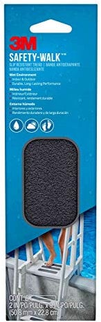 3M Safety Gray Walk Trittfläche für drinnen und draußen, 5,1 cm x 22,9 cm, 6 Streifen, 7648NA, 5,1 cm