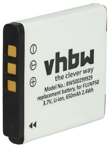 vhbw Akku kompatibel mit Fujifilm Finepix XP200 Kamera Digicam DSLR (650mAh, 3,6V, Li-Ion)