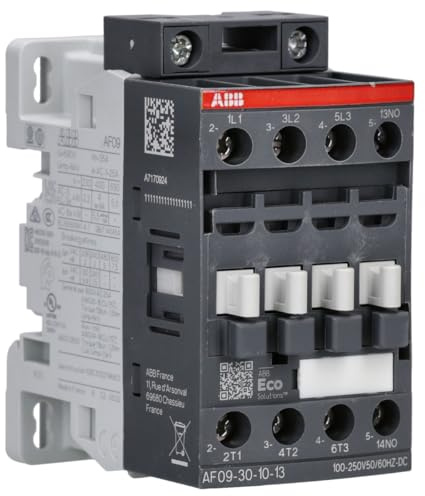 ABB AF09-30-10-13 Schütz 100-250V AC/DC - Leistungsschütz 4kW - 3NO+1NO | Schalten und Steuern von Motoren, Weitbereichsspule für 100-250V AC/DC, AF-Technologie, 1SBL137001R1310