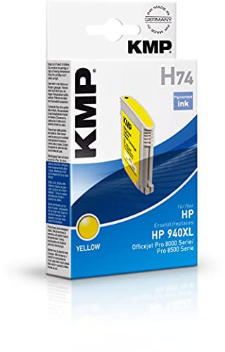 KMP Tintenkartusche für HP Officejet Pro 8000, H74, yellow pigmented