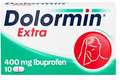 Dolormin® Extra – Schnelle Hilfe bei Schmerzen – wie Kopf-, Zahn- und Regelschmerzen – mit Ibuprofen-Lysin – 10 Stück