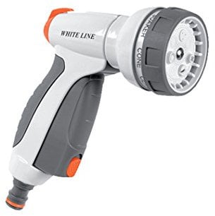 Garden Watering 5 dial Spray Pattern Metal Frame Outdoor Hose Spray Gun,with Trigger Grip and Universal Click Hose Connection