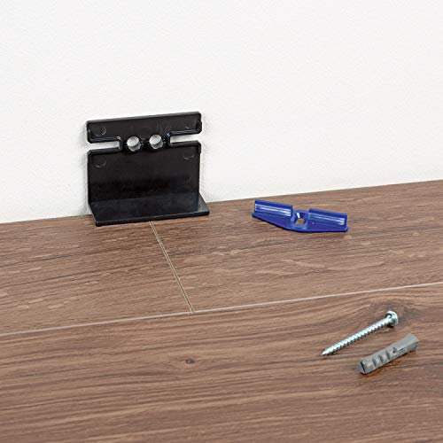 Parador Leistenclipse blau aus Kunststoff - Befestigungsclips zur Montage von Bodenleisten vom Typ SL 6 - Set mit 24 Stück