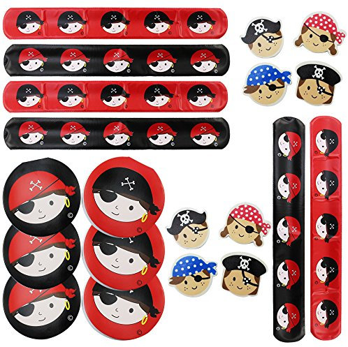 com-four® 20-teiliges Mitgebsel-Set Pirat - Goodies und Geschenke für Kindergeburtstag und Mottoparty - Piraten-Party-Zubehör für 6 Kinder (Set 03 - 20-teilig)