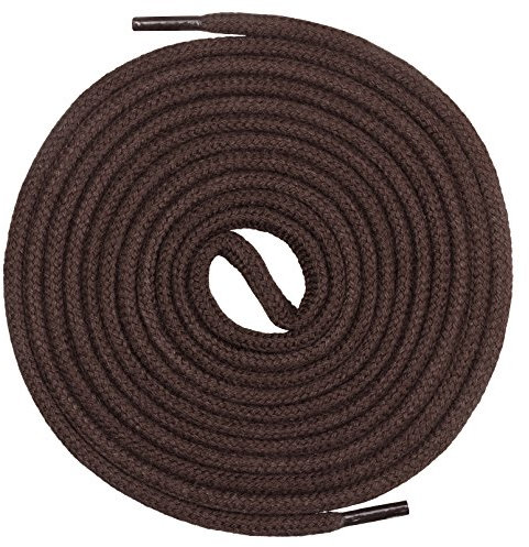 Mount Swiss runde Premium-Schnürsenkel aus 100% Baumwolle - sehr reißfest Farbe Braun Länge 90cm