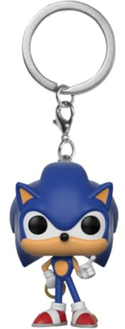 Funko Pocket Pop! Keychain: Sonic the Hedgehog: Sonic the Hedgehog With Ring - Sonic the Hedgehog Novelty Keyring - Collectable Mini Figure - Stocking Filler - Gift Idea - Official Merchandise