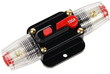 Latinaric 12 V–24 V DC, Auto Audio-Inline-Leistungsschalter mit manueller Rückstellung, Wechselrichter-Sicherungsschalter, 20 A/30 A/40 A/50 A/60 A/80 A/100 A/150 A