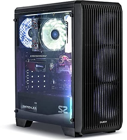 Zalman S2 TG PC Midi Tower ATX Case with Fan - Black Tempered Glass Side Panel - 2x 120mm Fans - 7 Expansion Slots - 3x USB Ports (1x USB 3.0) - Supports ATX, EATX Motherboards