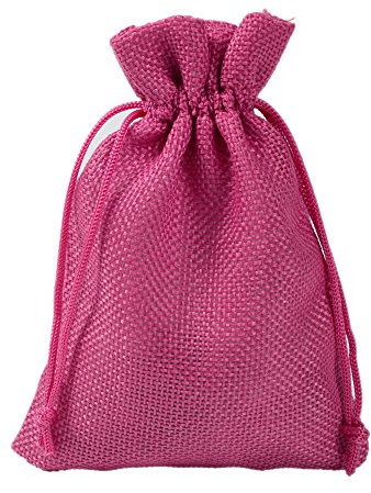 20 Stück 15 x 20cm Leinenbeutel Linen Drawstring Bags Natur Jutesäckchen mit Tunnelzug, PLECUPE Reine Farbe Aufbewahrungs Tasche Einfache Stil Schmuck Tasche mit Drawstring Candy Gift Bags, Rose Rot