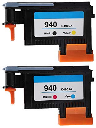 Druckkopf, Professioneller Druckkopf Druckkopfersatz Für Hp940 C4900A C4901A Für 8000 8500 Series Hochwertige Tinte Schwarz/Gelb, Magenta/Cyan, CMYK-Druckkopf Mit Polierter Düse(SGMC)