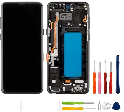 swark Écran TFT Compatible avec Samsung Galaxy S8 Plus S8+ SM-G955 (Noir avec Cadre) Écran LCD Tactile Digitizer Assembly Verre + Outils