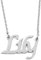 Kigu Lily Personalised Name Necklace Adjustable Chain - Silver Tone - Custom Jewellery - Incl Gift Packaging