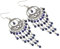 SilverStarJewel 925 Lapislazuli-Ohrringe aus reinem Sterlingsilber 7,9 cm Damenschmuck